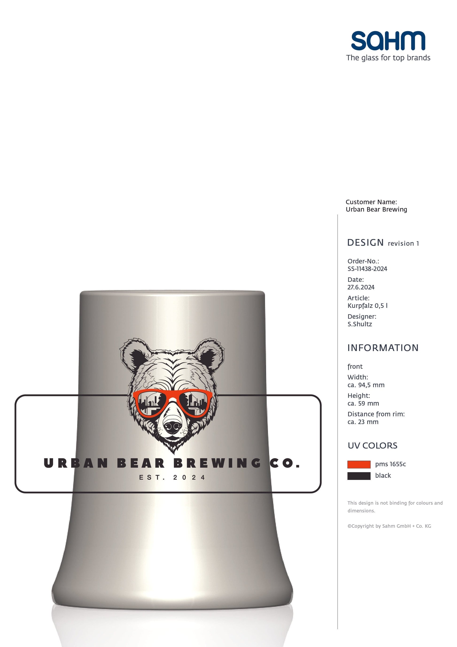 Bear Stein Mug UBB 